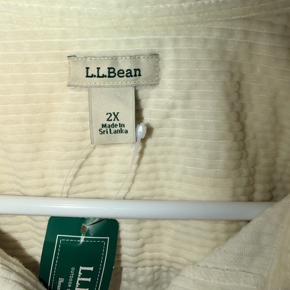 L.L. Bean Cream Men's Shirt - Picture 4 of 6
